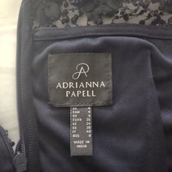 Adrianna Papell  Petaluma Sequin Dress NAVY, size 4 - Picture 2 of 4